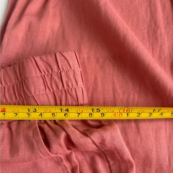 Andie Linen Pants salmon pink Wide leg - size S tall - Picture 9 of 9